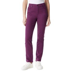 Gloria Vanderbilt Jeans Womens Size 4 Purple Amanda High Rise Slimming Tapered